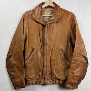 Vintage Genuine Leather Made in England 1970s Hardwear Clothing Co. Small Jacket